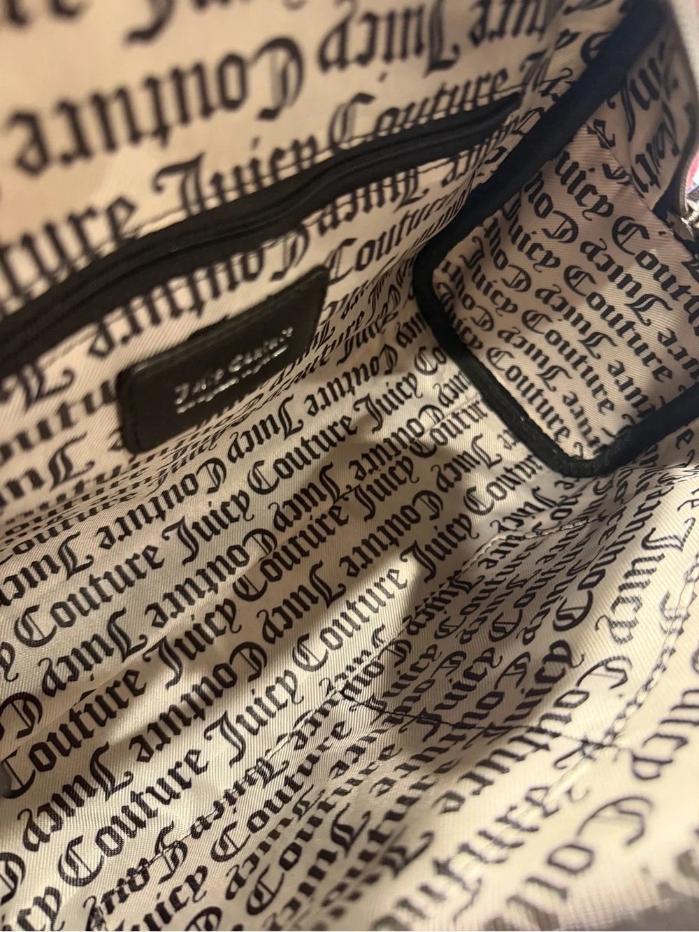 Juicy Couture NWT Rich Pink Crossbody Satchel Chic Black Trim (P241)